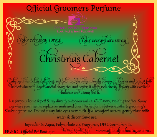 Christmas Cabernet Official Groomers Perfume