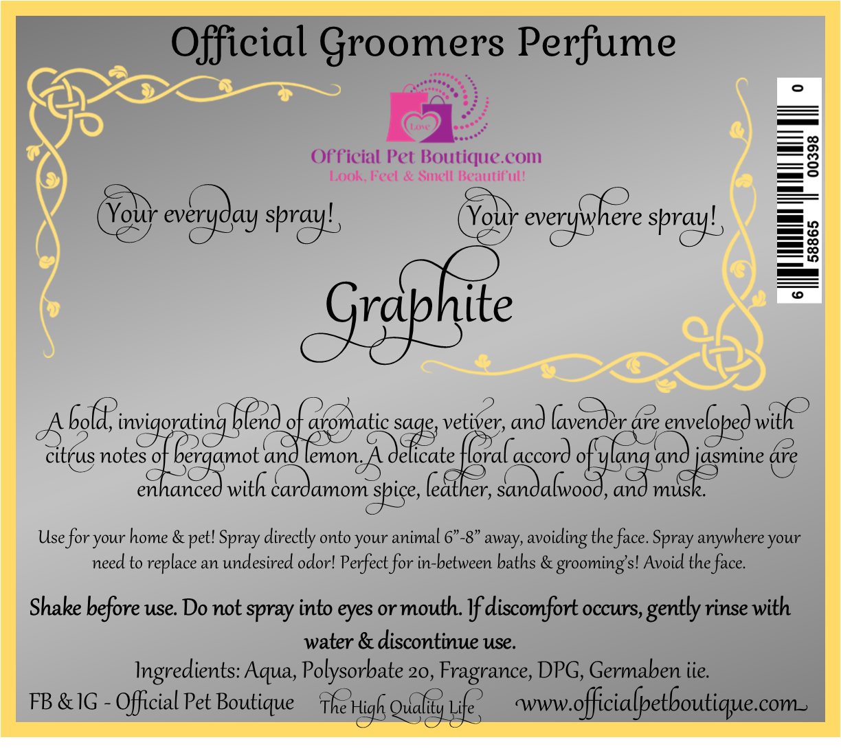 graphite fragrance