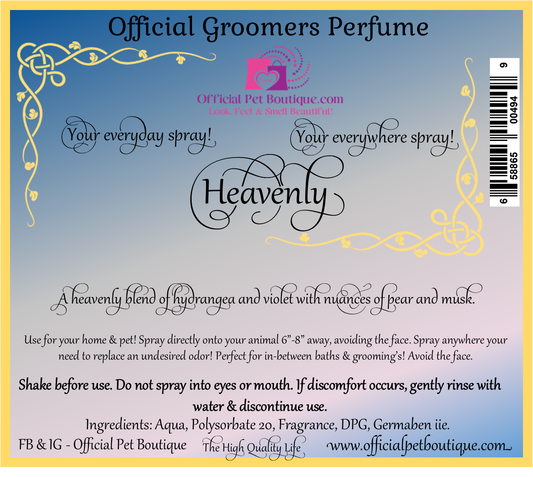 Heavenly Fragrance Official Groomers Perfume