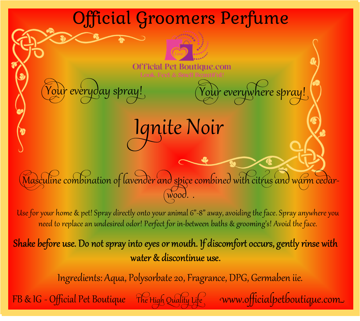 ignite noir fragrance **new for 2025**
