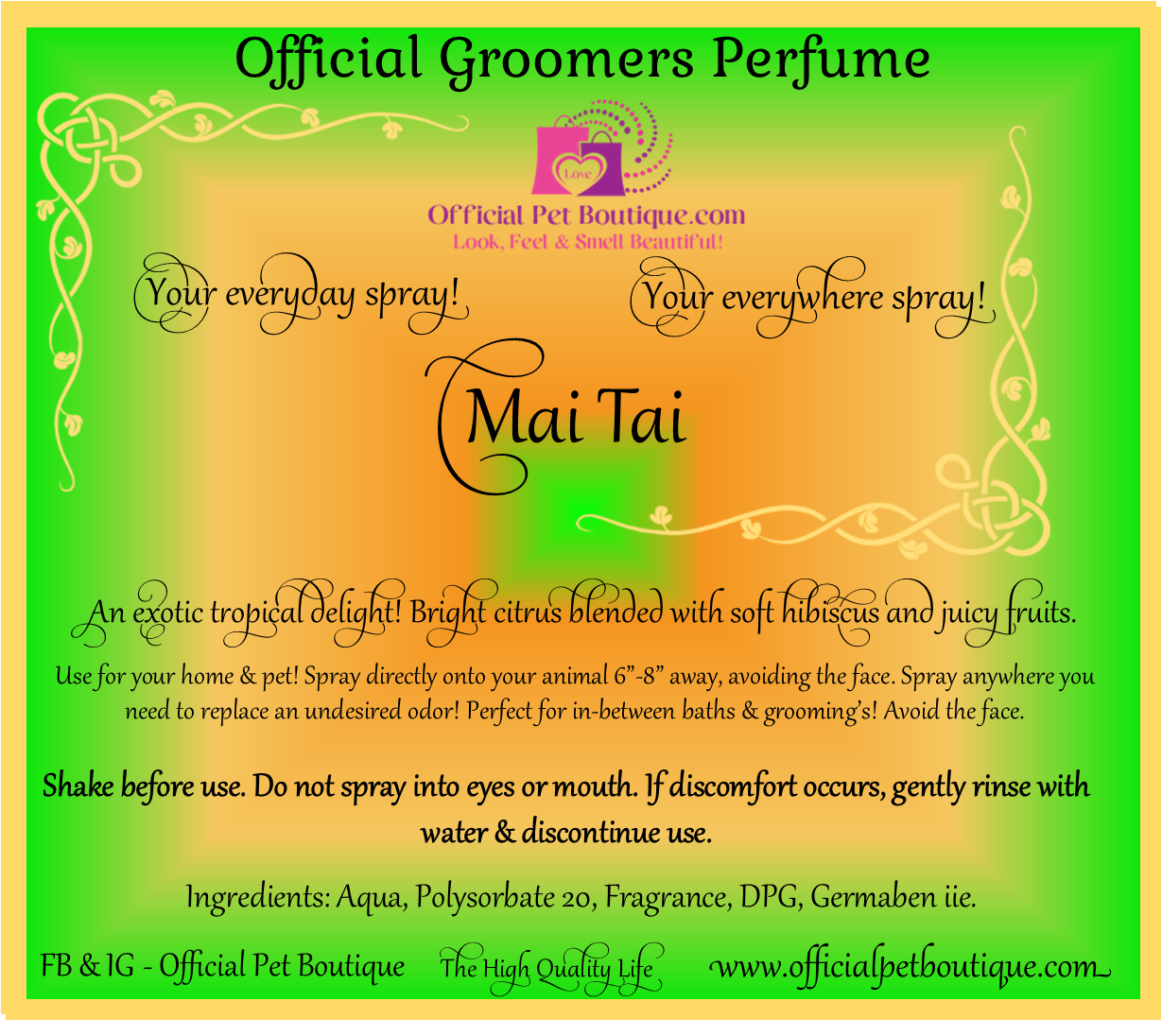 official groomers perfume mai tai
