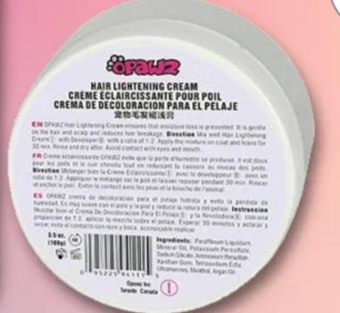 hair lightening cream