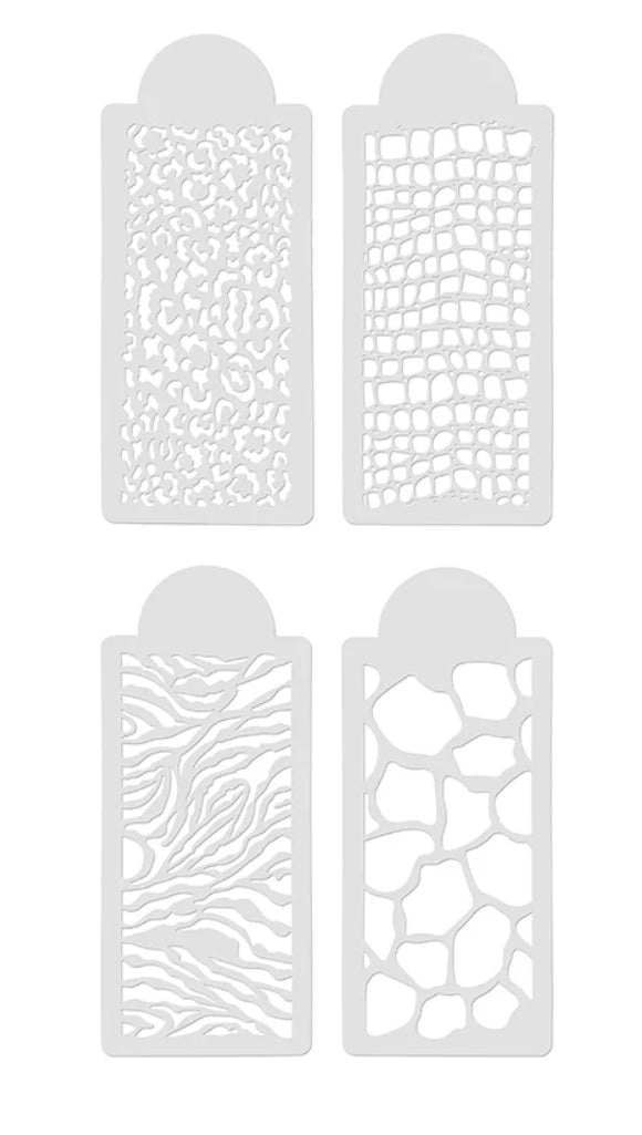 animal print stencil set