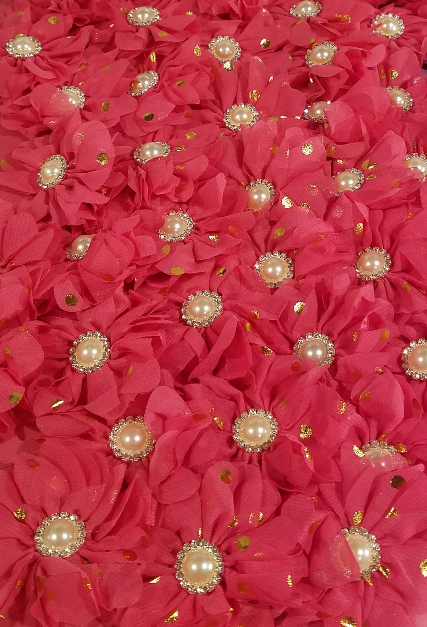 bling with gold dots flower collar accessory - official pet boutique
