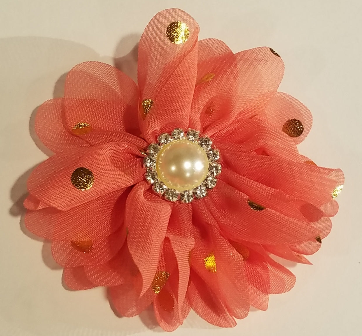 Bling with Gold Dots Flower Collar Accessory - Official Pet Boutique