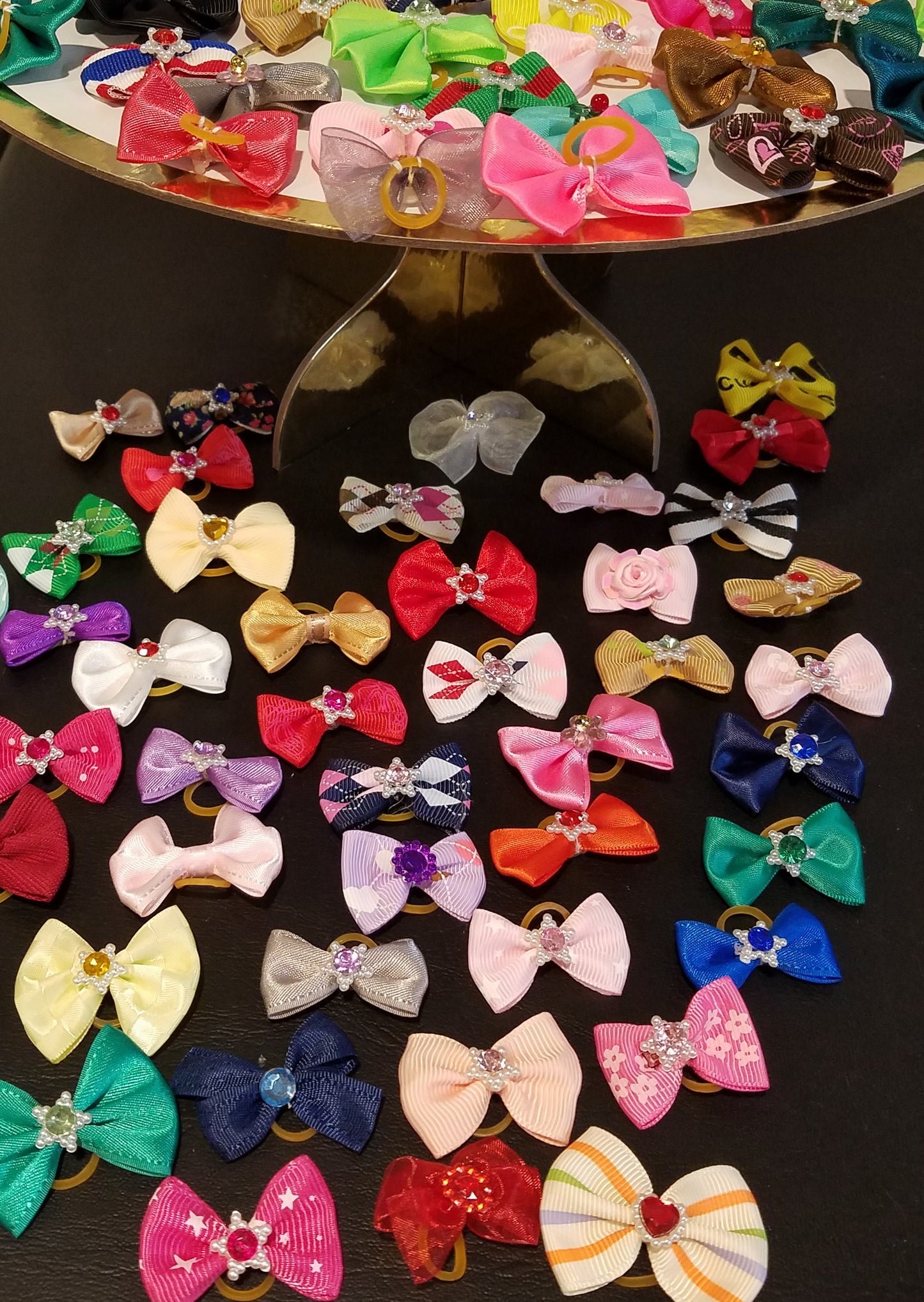 1.5" bling pet hair bows - official pet boutique