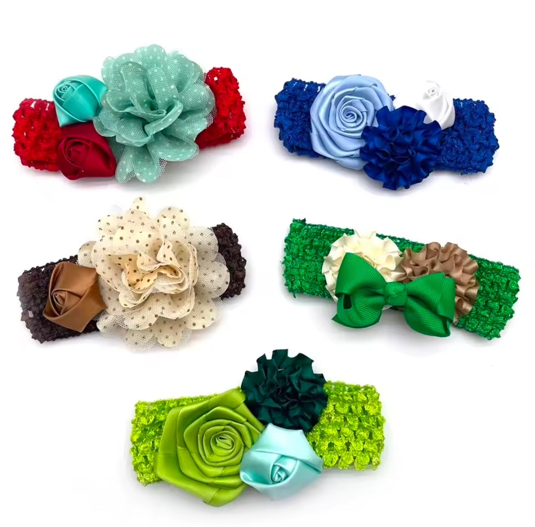 official groomer flower stretchy neck bands