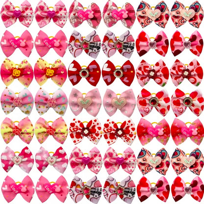 Valentine Bling Center Official Groomer Bows