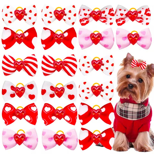 Valentine Reds Bling Official Groomer Bows