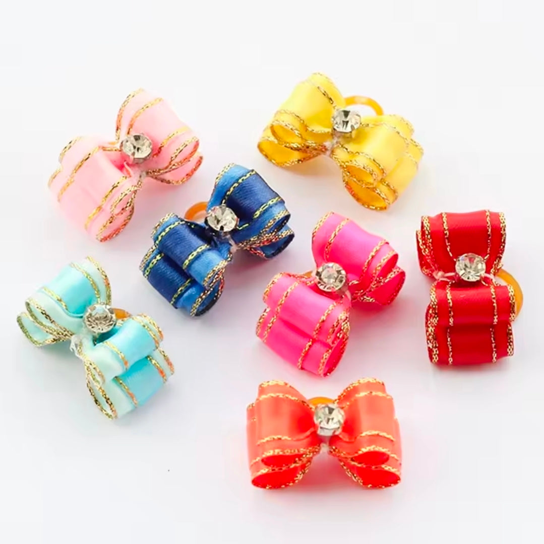 bling ribbon hard official groomer bows