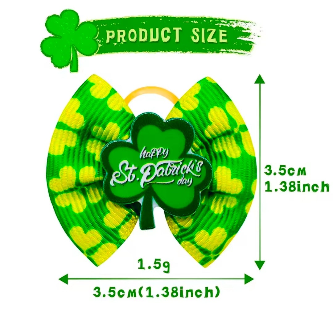 st. patrick day official groomer bows
