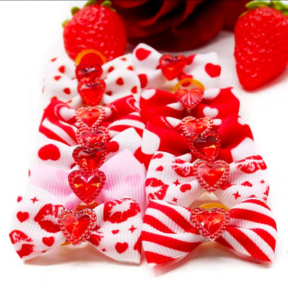 Valentine Reds Bling Official Groomer Bows