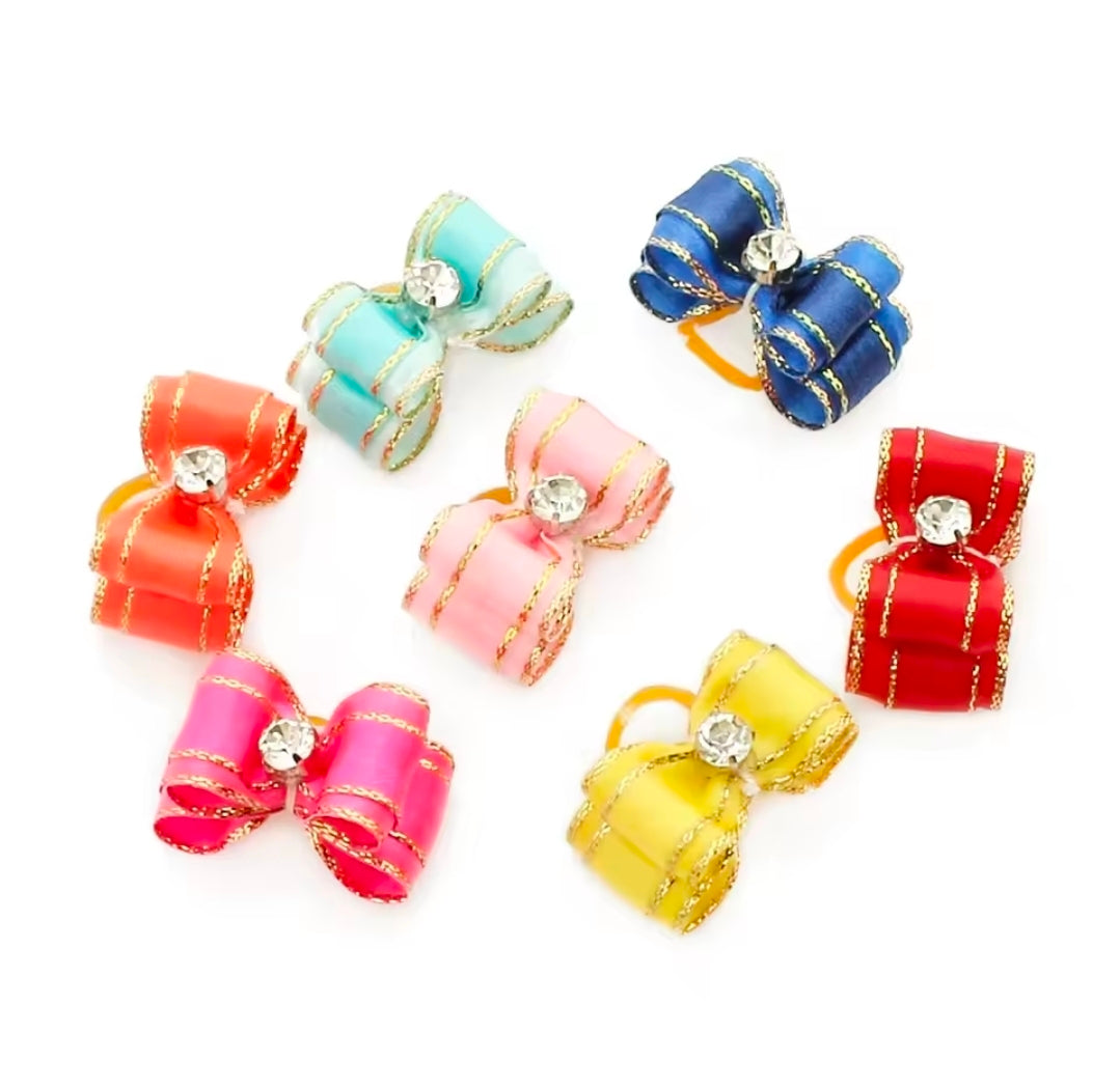 bling ribbon hard official groomer bows