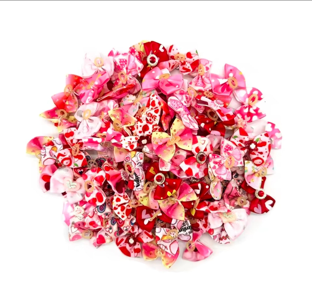 valentine bling center official groomer bows