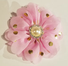 Load image into Gallery viewer, Bling with Gold Dots Flower Collar Accessory - Official Pet Boutique

