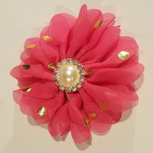 Load image into Gallery viewer, Bling with Gold Dots Flower Collar Accessory - Official Pet Boutique
