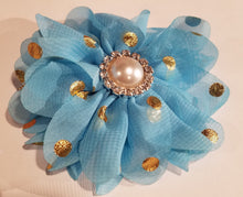 Load image into Gallery viewer, Bling with Gold Dots Flower Collar Accessory - Official Pet Boutique
