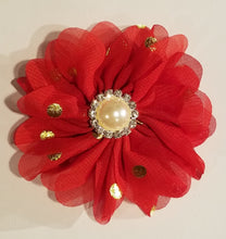 Load image into Gallery viewer, Bling with Gold Dots Flower Collar Accessory - Official Pet Boutique
