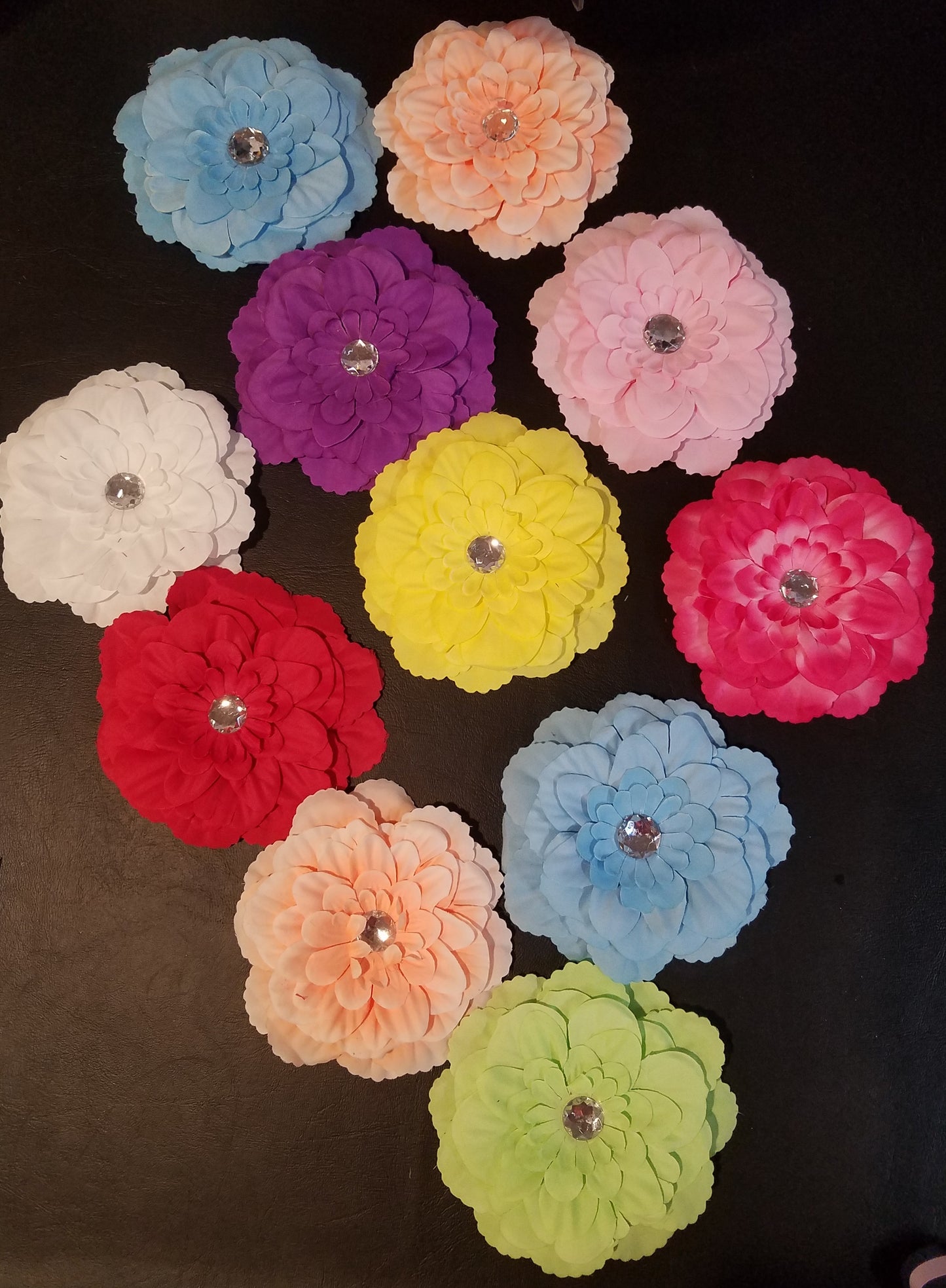 4" collar flower accessory (5 pieces per pack, various colors) - official pet boutique