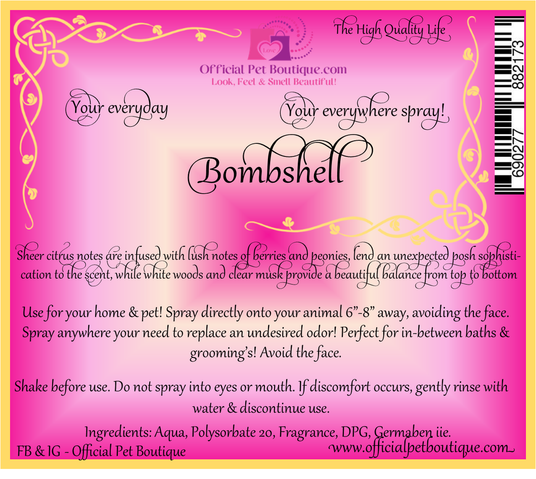 Bombshell Fragrance for Dogs